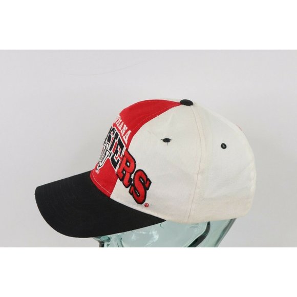 Vtg 90s Starter Tri-Power Indiana University Hoosiers Color Block Snapback Hat - Picture 2 of 10